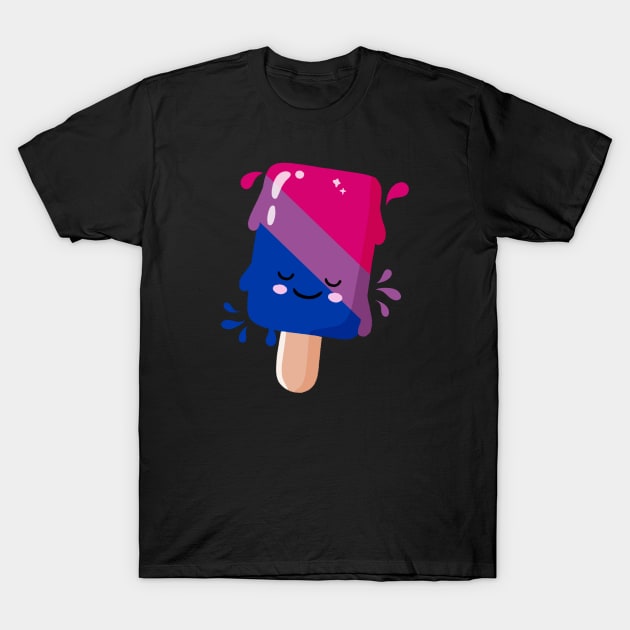 Bisexual Pride Flag Popsicle Summer LGBTQ T-Shirt by Sunburst Designs